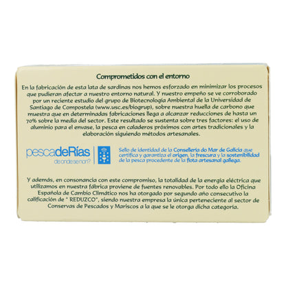 Sardinas en aceite de oliva ecológico en Lata Pan do Mar 120g