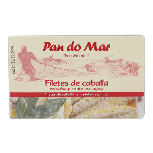 Filetes caballa en salsa picante ecológica en Lata Pan do Mar 120g