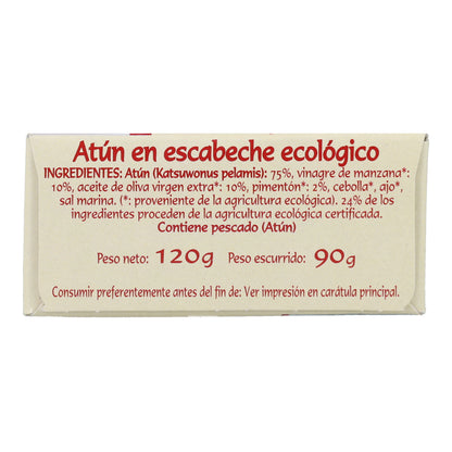 Atún en escabeche ecológico en Lata Pan do Mar 120g