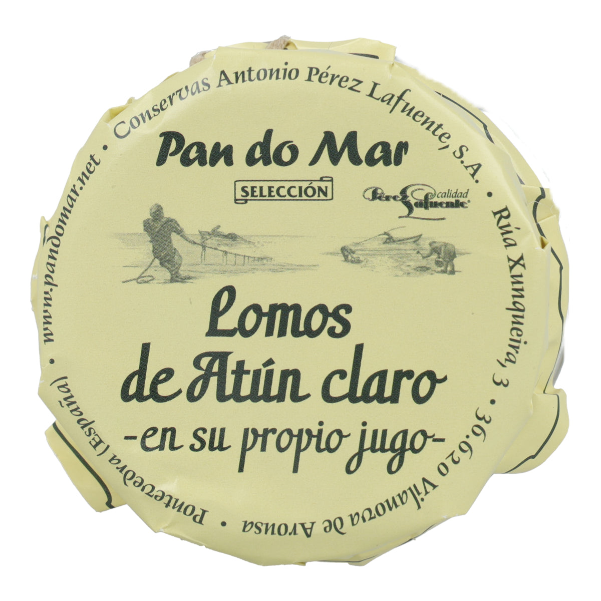 Lomos de Atún Claro en su propio jugo en Vidrio Pan do Mar 220g