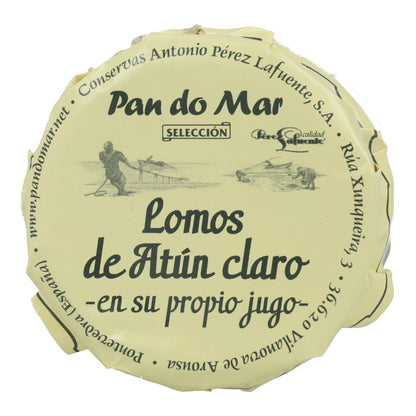 Lomos de Atún Claro en su propio jugo en Vidrio Pan do Mar 220g