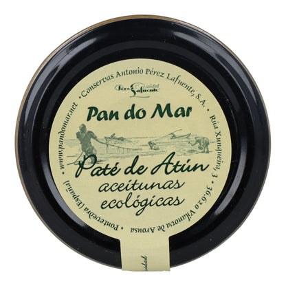 Paté de atún con aceitunas ecológicas en Vidrio Pan do Mar 125g