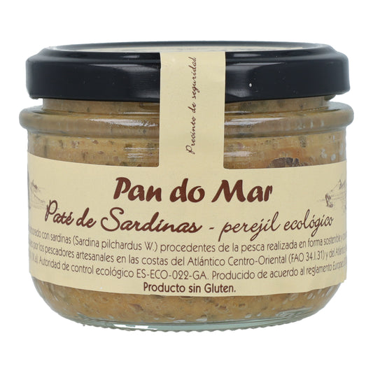 Paté de sardina con perejil ecológico en Vidrio Pan do Mar 125g