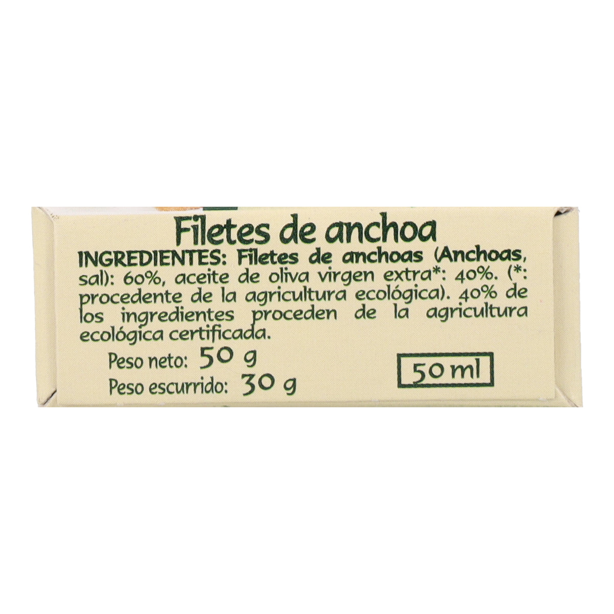 Anchoa en aceite de oliva ecológico en Lata Pan do Mar 50g