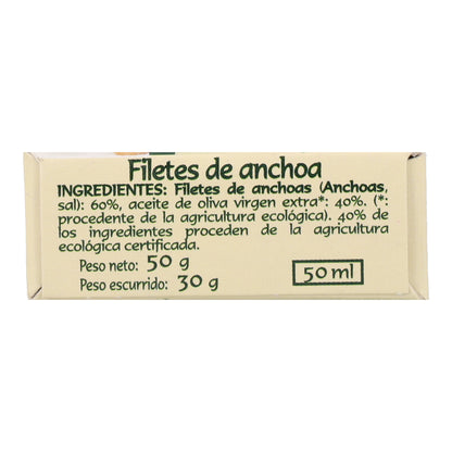 Anchoa en aceite de oliva ecológico en Lata Pan do Mar 50g