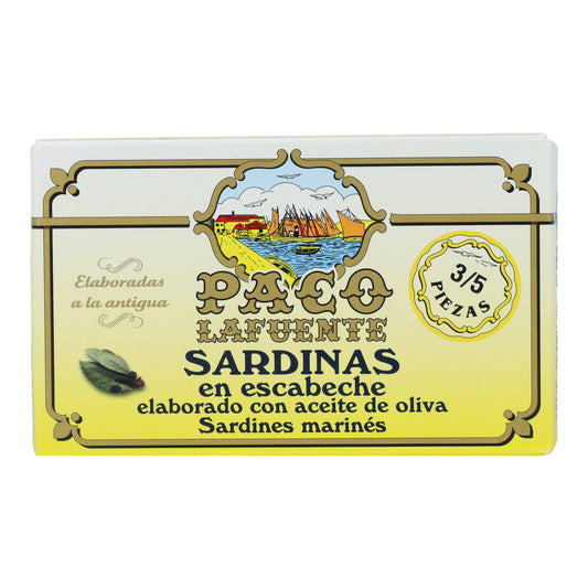 Sardinas en escabeche Paco Lafuente 115 g (3/5 pza)