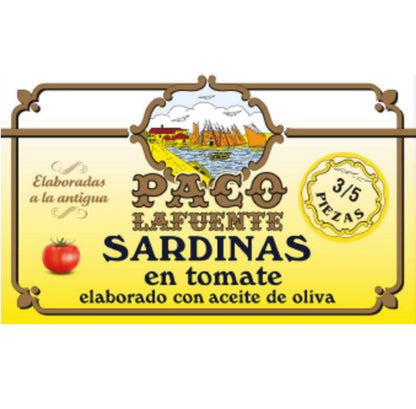 Sardinas en Tomate Paco Lafuente 115 g (3/5 pza)