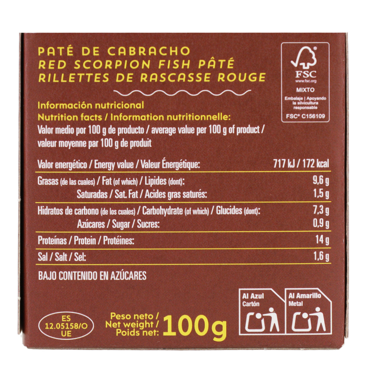 Paté de Cabracho AGROMAR 100 g
