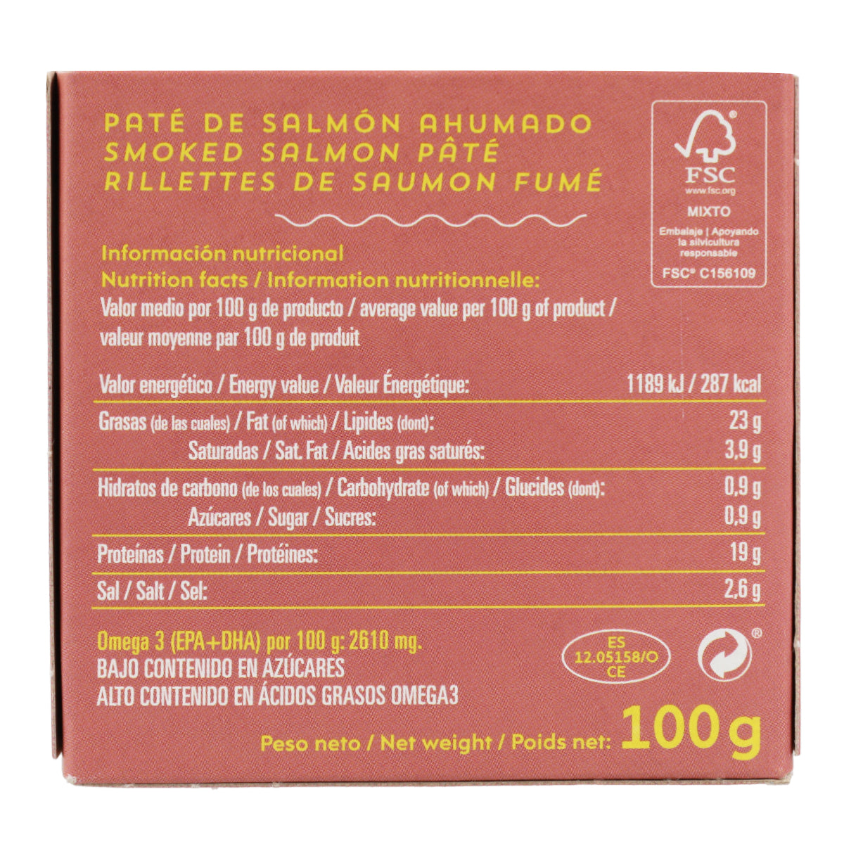 Paté de Salmón ahumado AGROMAR 100 g