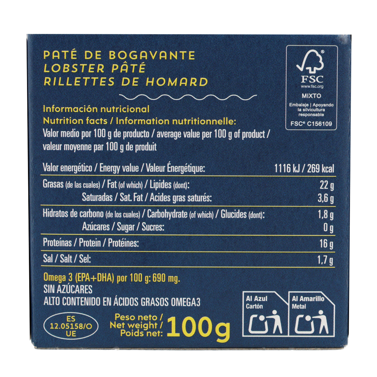 Paté de Bogavante AGROMAR 100 g