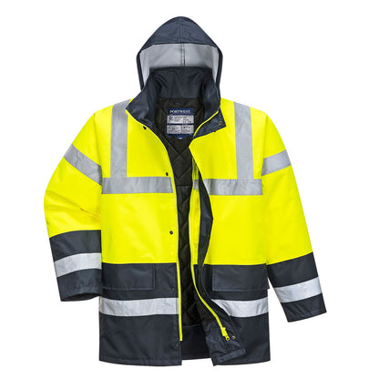 Parka De Alta Visibilidad Contrast Traffic / Xl / Amarillo-negro_2