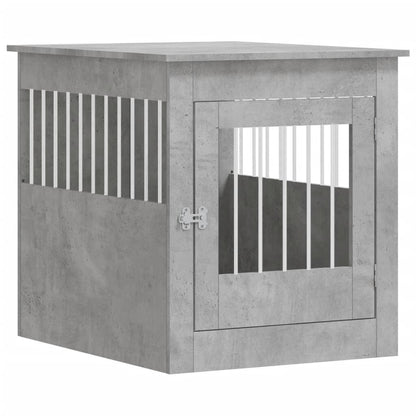 Vidaxl Jaula Para Perros Madera Ingeniería Gris Hormigón 64,5x80x71 Cm_0