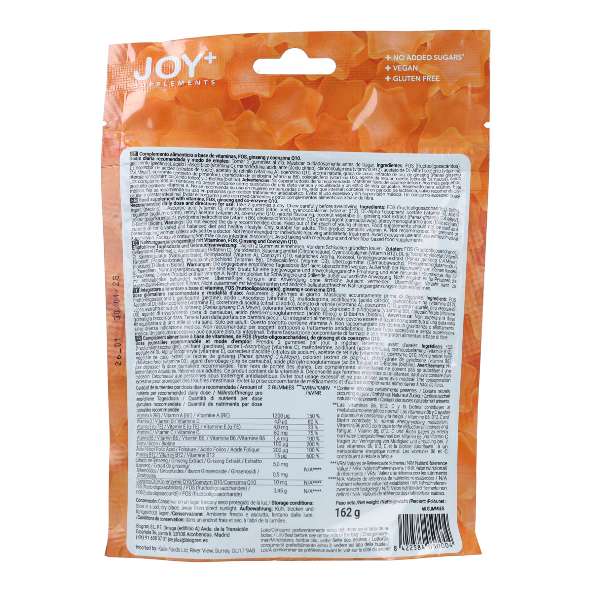 Gummies Energía con Ginseng JOY+ 60 uds