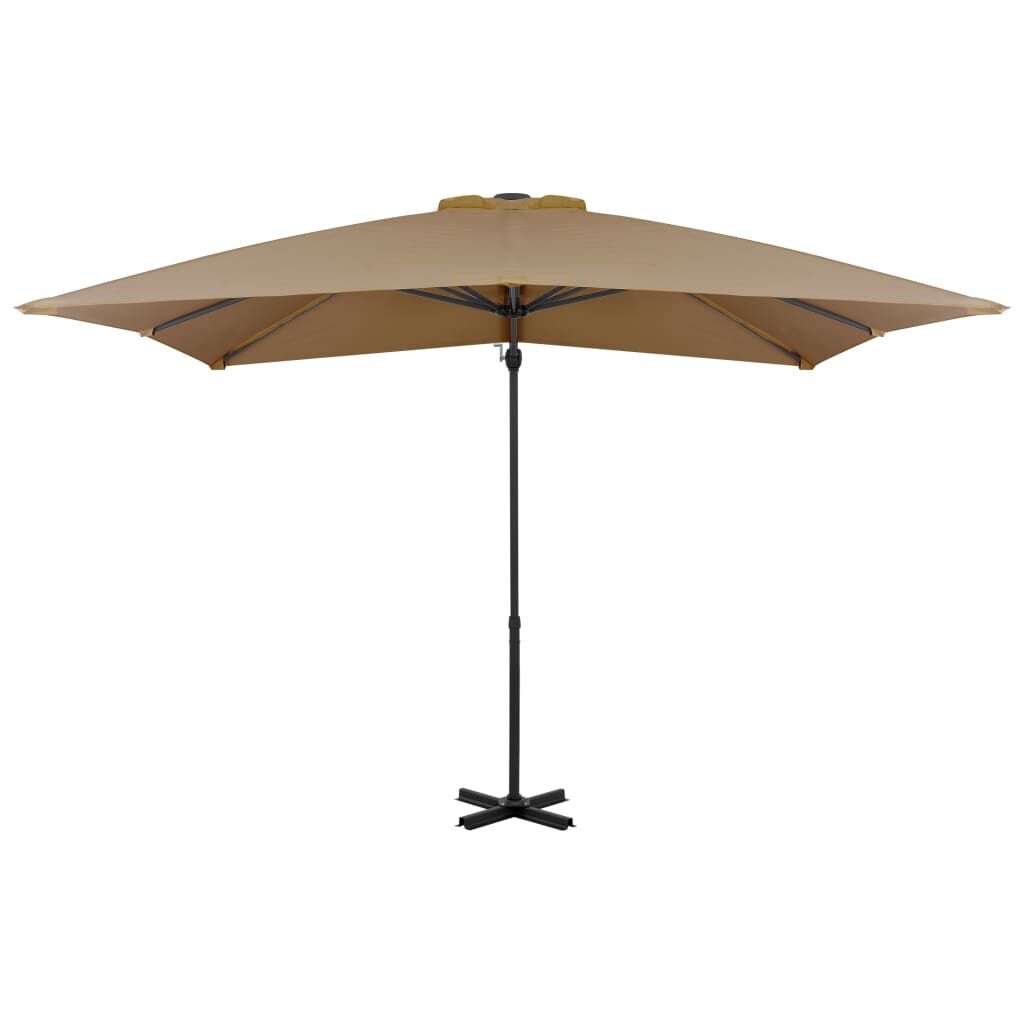 Vidaxl Sombrilla De Jardín Voladiza Palo De Aluminio Taupe 250x250 Cm_1