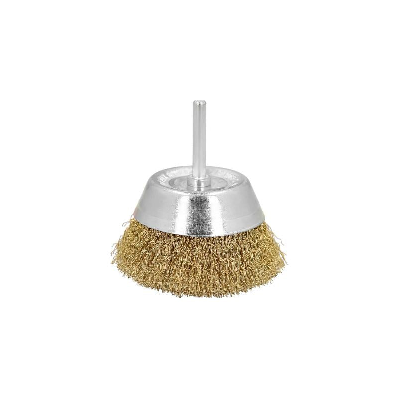 Cepillo Acero Latonado Para Taladro Taza Ø 50 Mm. Espiga 1/4 Cepillo Taladro Alambre Latón, Cepillo Limpieza, Cepillo Pulir._0
