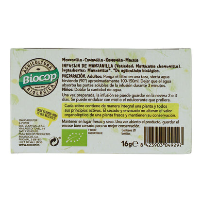Infusión de Manzanilla Biocop 20 Bolsitas