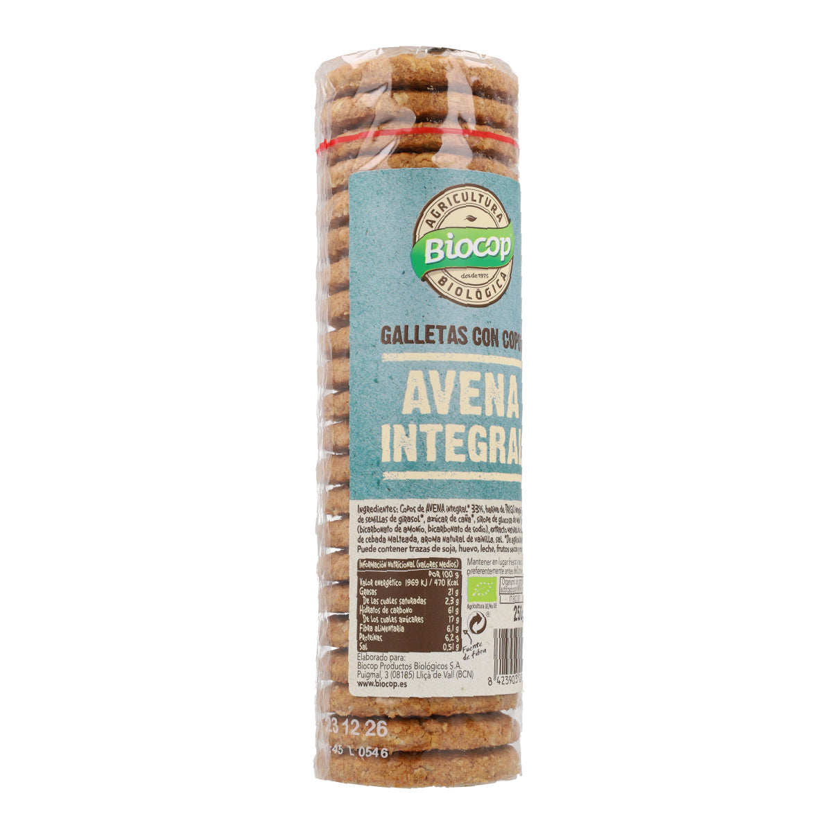 Galletas Copos de Avena Integral Biocop, 250 g
