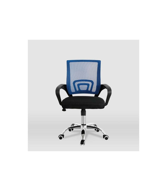 Silla Despacho Giratoria Martina Tapizada En Tejido Transpirable Azul/negro. Alto: 88-98,_0