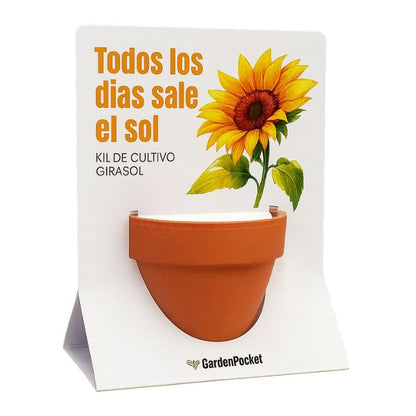Terracota mensaje girasol Garden Pocket