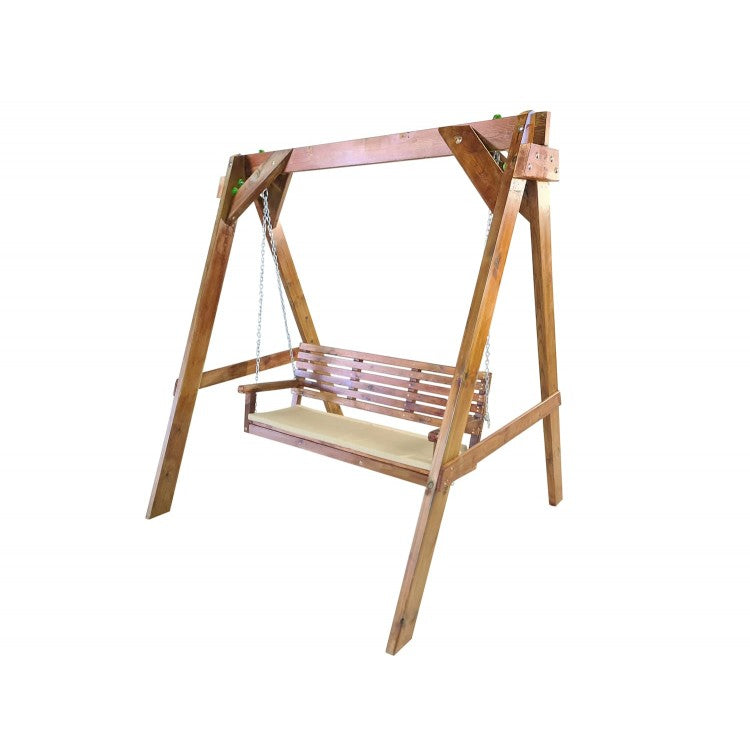 Balancin De Jardin Masgames Elna L Con Cojin En El Banco.