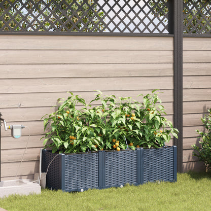 Vidaxl Jardineras Gris 120 X 40 X 37.5 Cm Acero_1