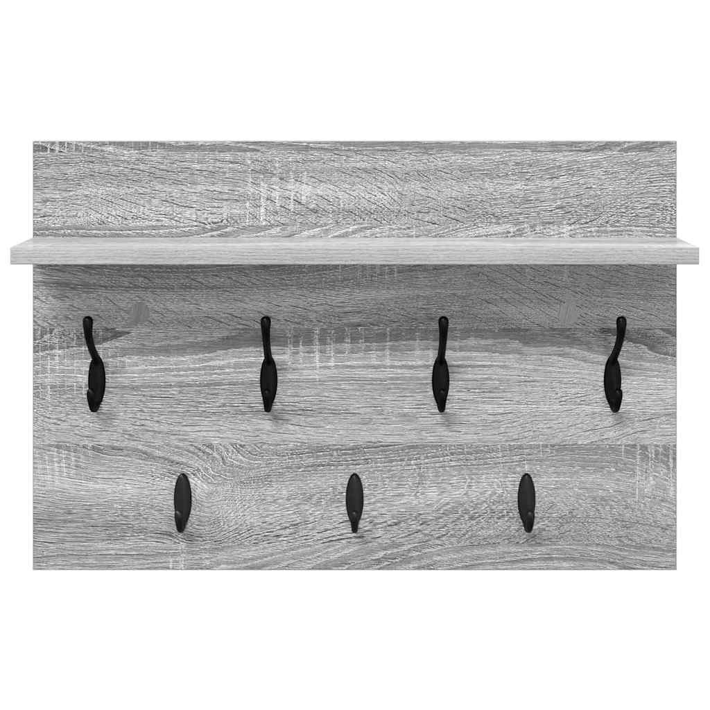 Perchero De Pared Con Estante Gris Sonoma 60 X 40 X 12 Cm_4