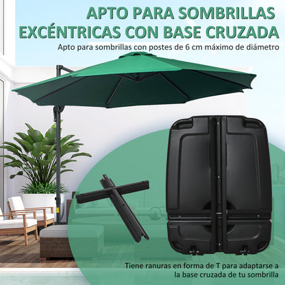 Outsunny Conjunto De Sombrilla Incluye 1 Sombrilla De Jardín Y 1 Base_5