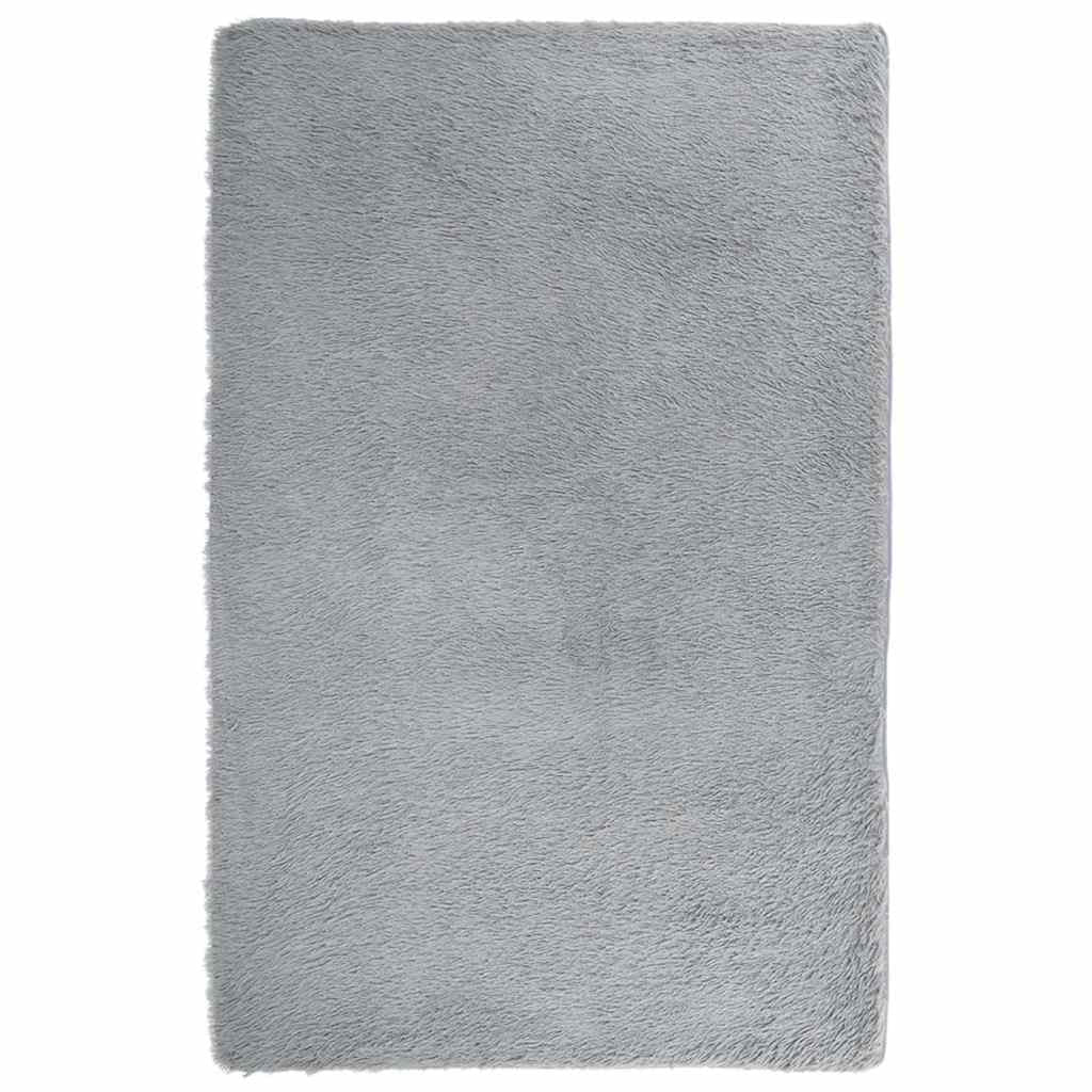 Vidaxl Alfombra De Pelo Largo Navarra Gris Claro 130x200 Cm Poliéster_0