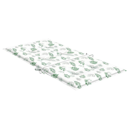 Vidaxl Cojines De Silla De Respaldo Bajo 4 Uds Tela Estampado De Hojas_4