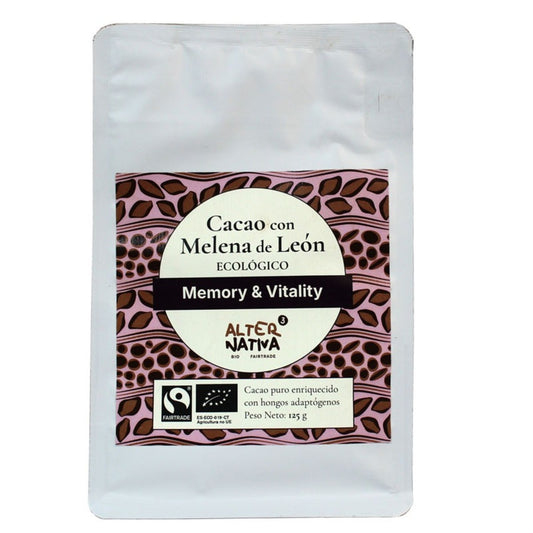 Cacao con Melena de León 90% Puro BIO vegano, sin gluten y sin azúcares añadidos Alternativa3 125 g