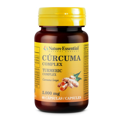 Cúrcuma 5000 mg 95% Curcuminoides + Vitamina C + Pimienta Nature Essential 60 cápsulas