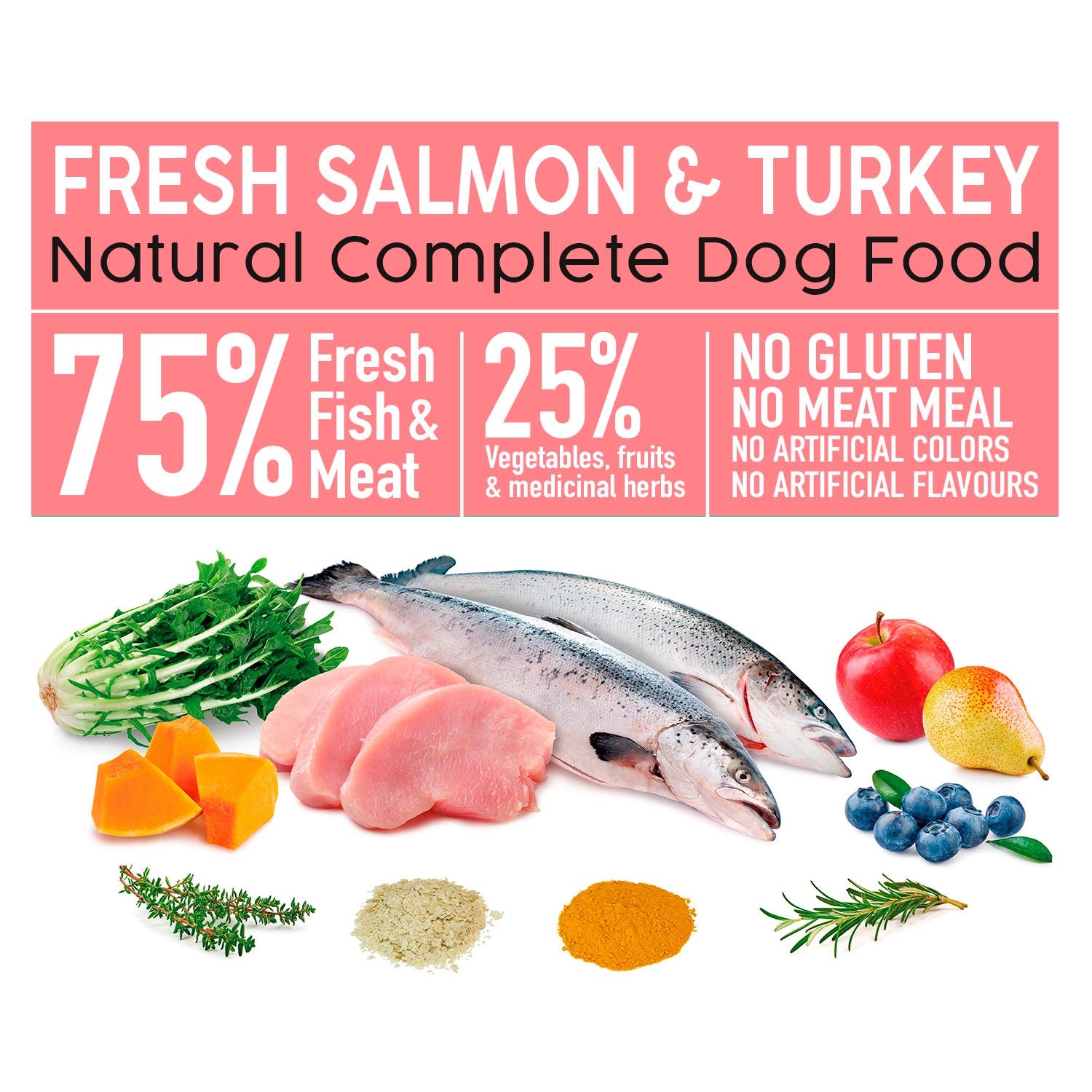 Alimento semihúmedo para perros Fresh Salmon & Turkey Arquivet 10 Kg