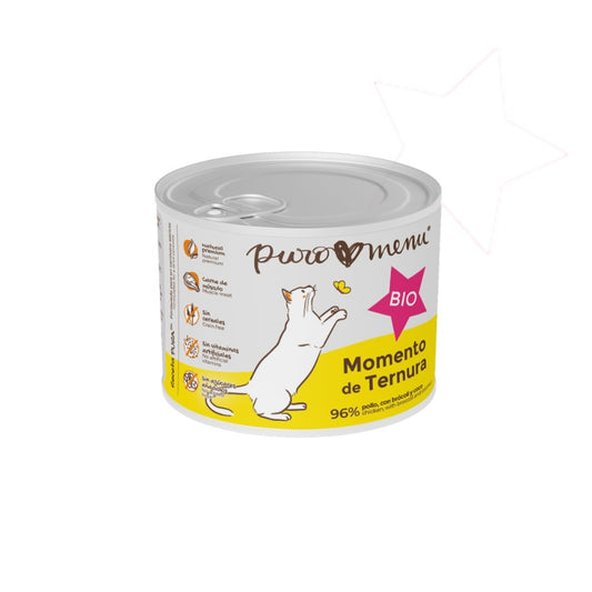 Comida Húmeda Barf Gatos Momento de Ternura (Pollo) Puromenu Lata 200 g