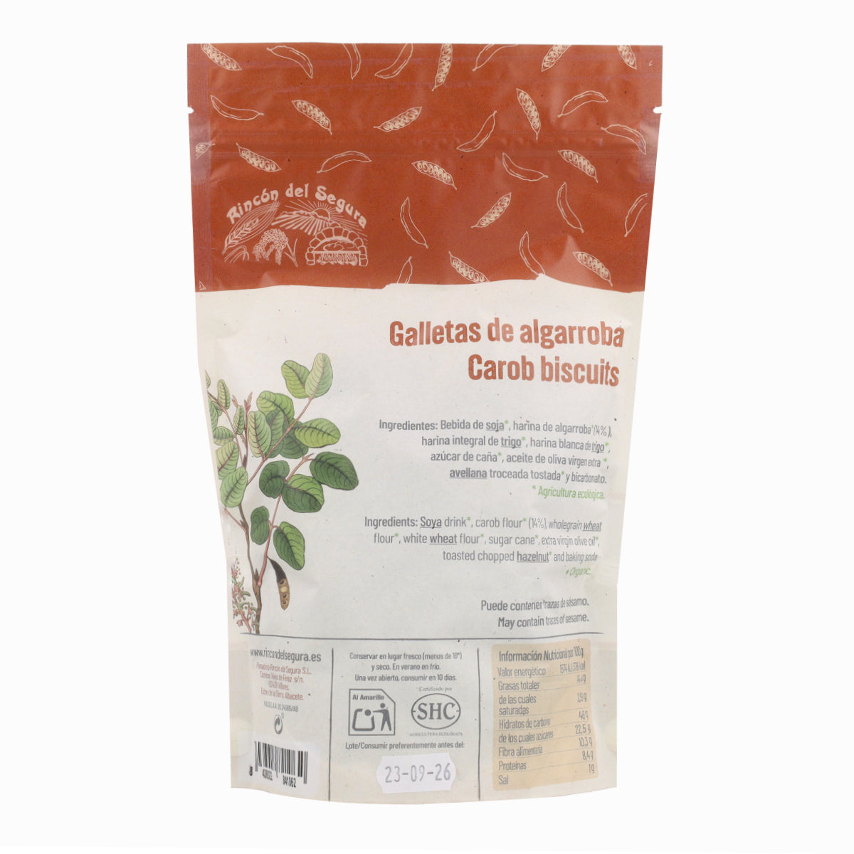 Galletas algarroba Rincón del Segura 200g