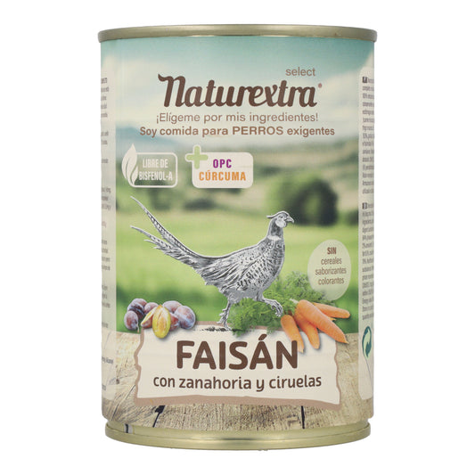 Comida húmeda para perros sabor faisán 400 g NaturExtra