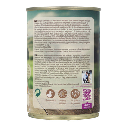 Comida húmeda para perros sabor pato 400 g NaturExtra