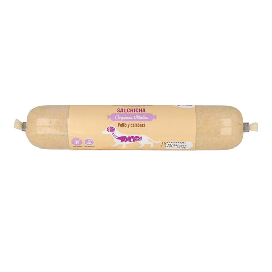Salchicha funcional para perros para órganos vitales con pollo y calabaza 250 g NaturExtra