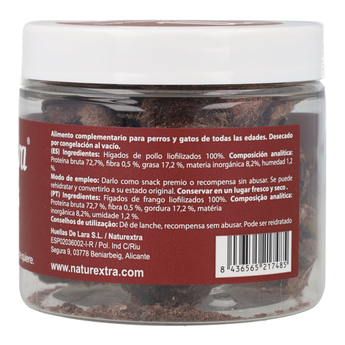 Snack natural liofilizado de hígado de pollo 30 g NaturExtra