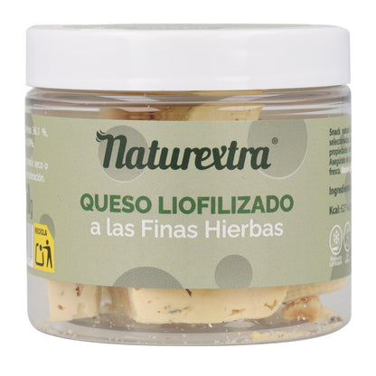 Snack de queso liofilizado con finas hierbas 60 g NaturExtra