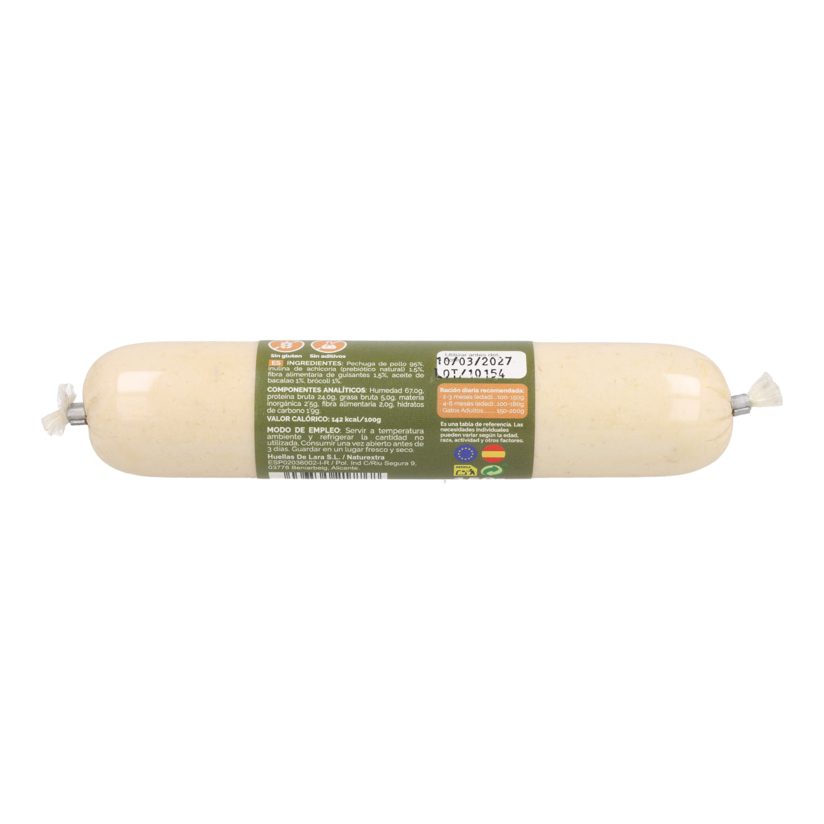 Comida húmeda para gatos Michicha con pollo con inulina y bacalao 150 g NaturExtra