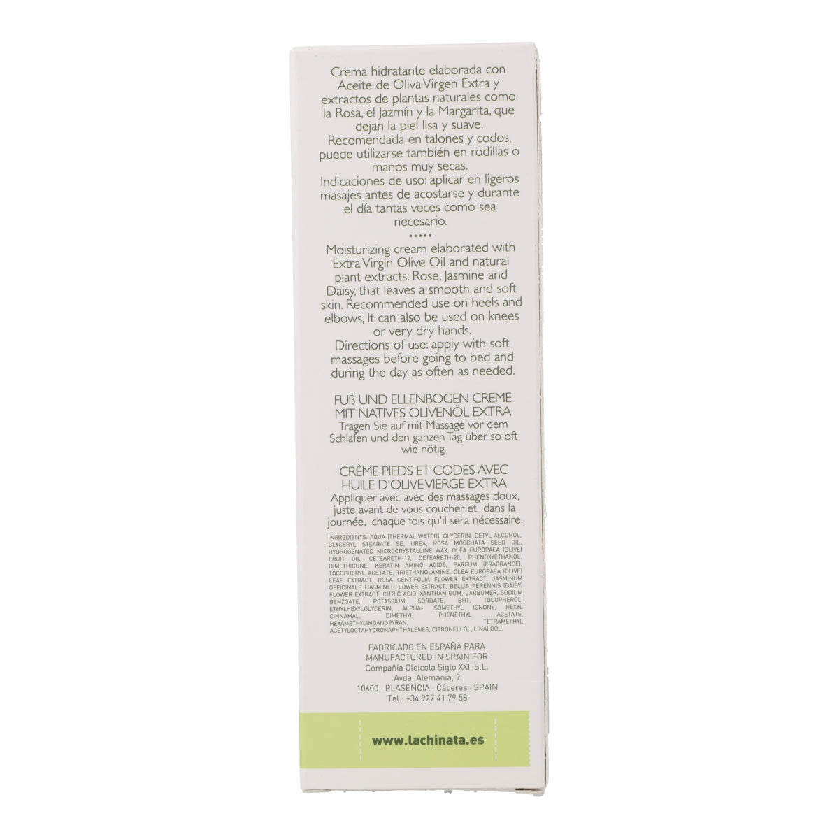Crema de Pies y Codos Hidratante & Reparadora con AOVE La Chinata 100 ml