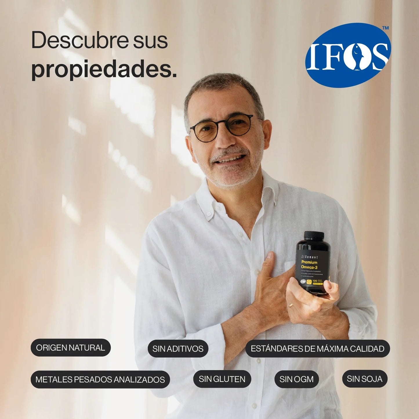 Omega 3 Premium 1000 mg 500 mg EPA 250 mg DHA Zenement 120 cápsulas blandas