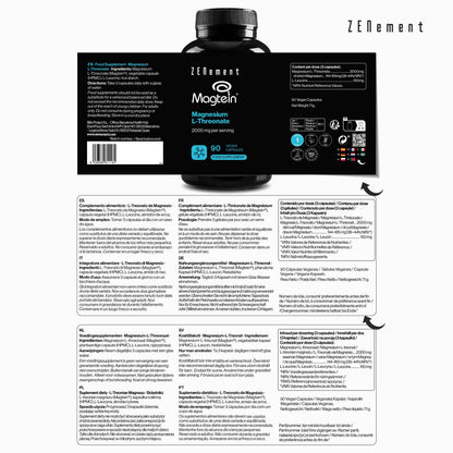 L Treonato de Magnesio 2000 mg Zenement 90 cápsulas veganas
