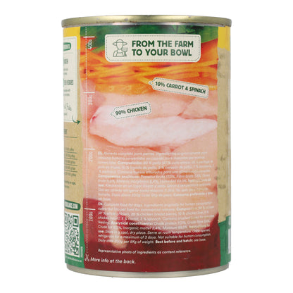 Lata Filosofía BARF de POLLO Wild Balance 400gr