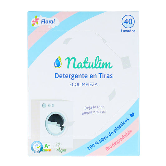 Eco Tiras de Lavar Floral, Natulim, 40 lavados