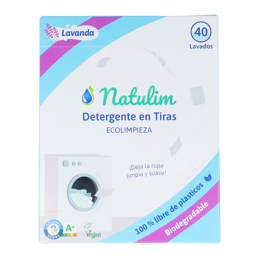 Eco Tiras de Lavar lavanda, Natulim, 40 lavados