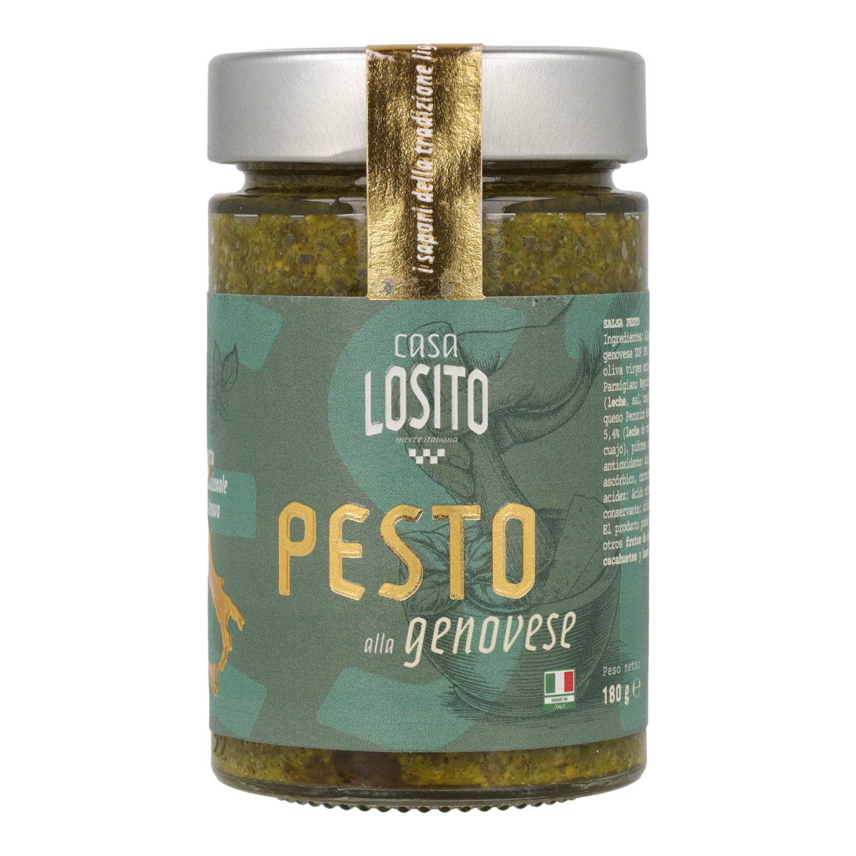Pesto SIN Gluten a la Genovese Casa Losito 180g