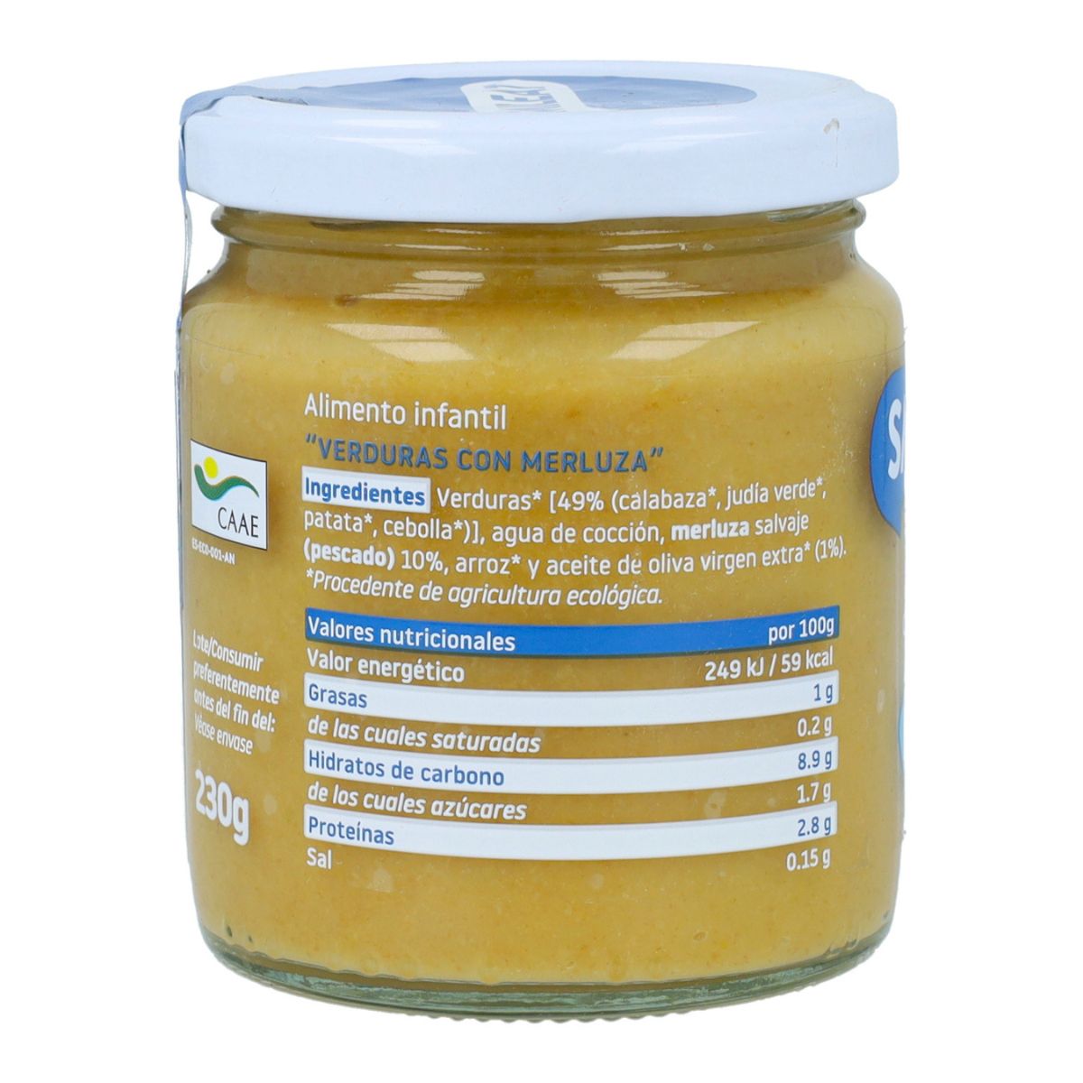 Pack 3x Tarrito BIO verduras y merluza +6 meses Smileat 230g