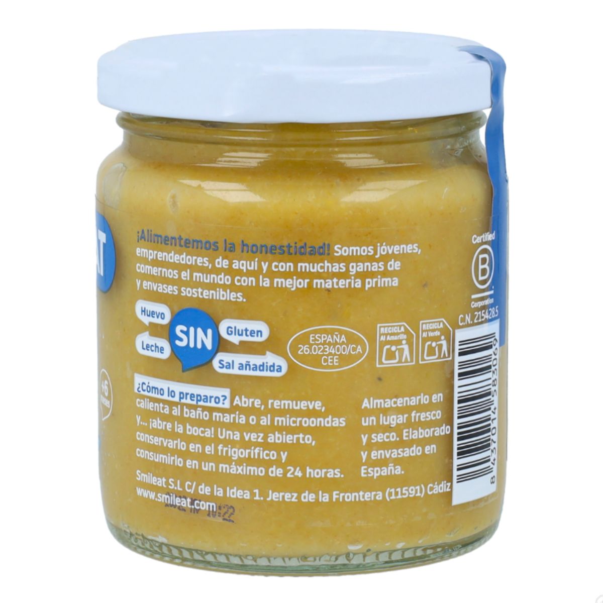Pack 3x Tarrito BIO verduras y merluza +6 meses Smileat 230g