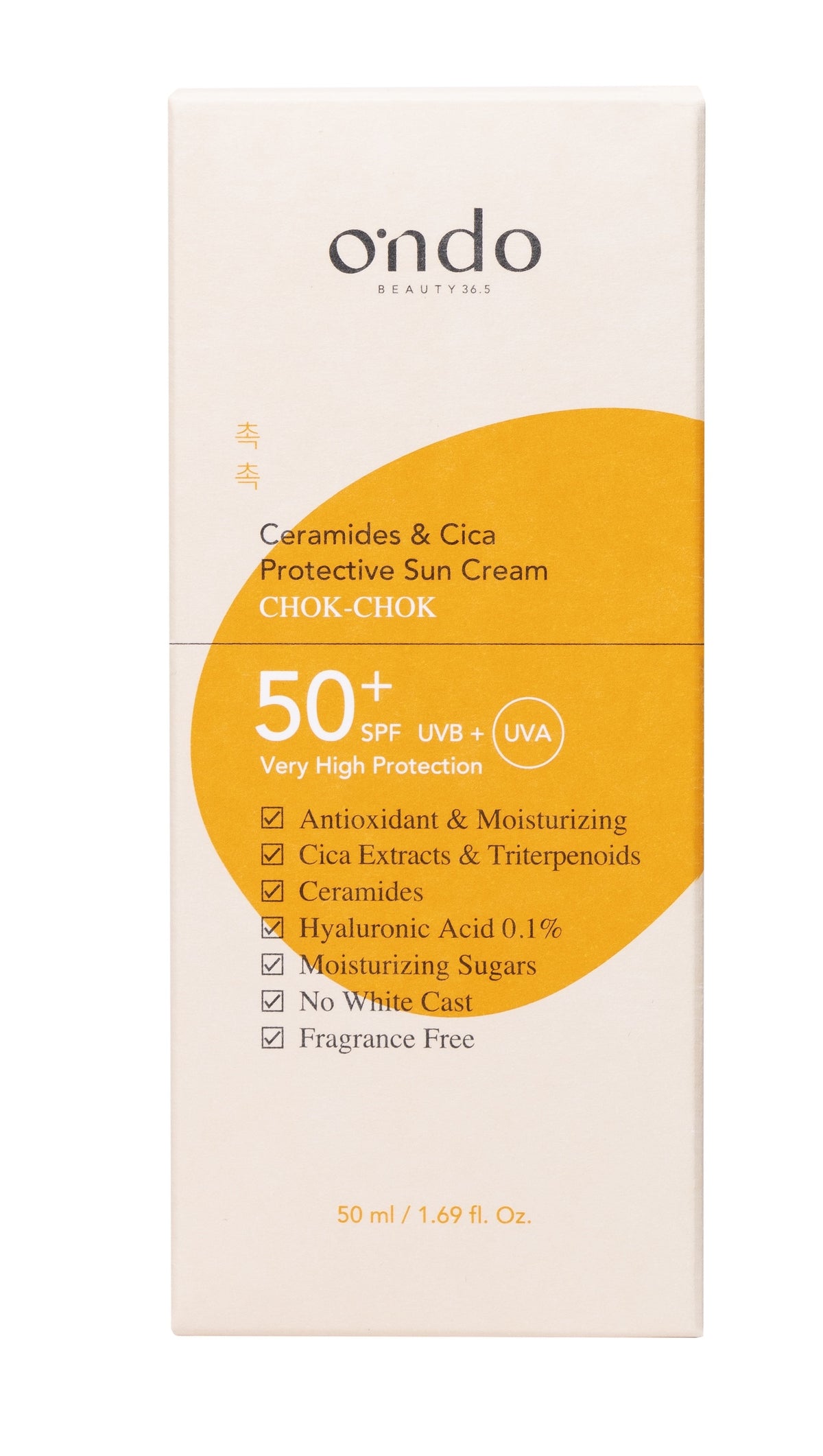 Ceramides & Cica Protective Sun Cream Ondo Beauty 36.5